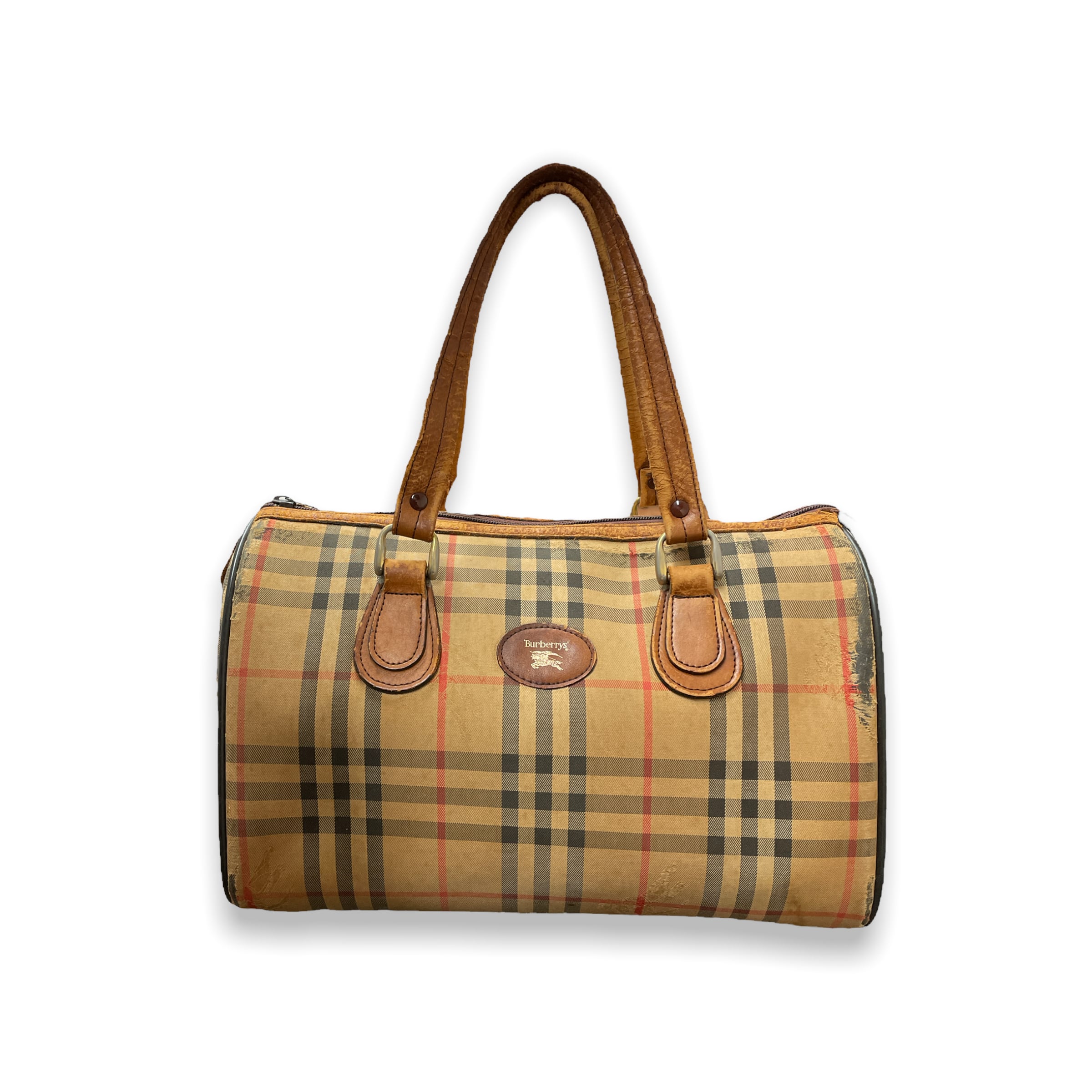 Burberrysバーバリーズ ミニボストンバッグ Bロゴ 総柄 ボストンバッグ