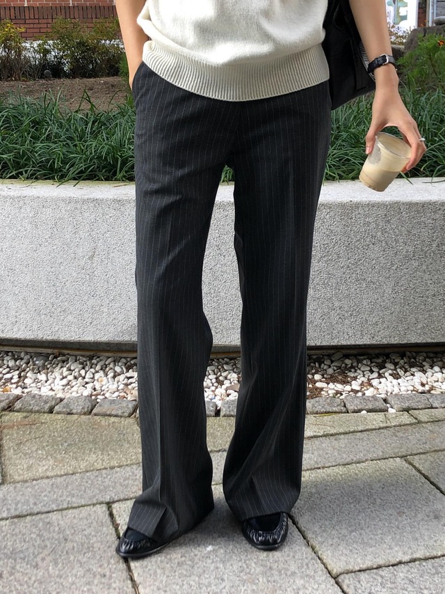 (予約) verveine / Lina pinstripe slacks / 2color