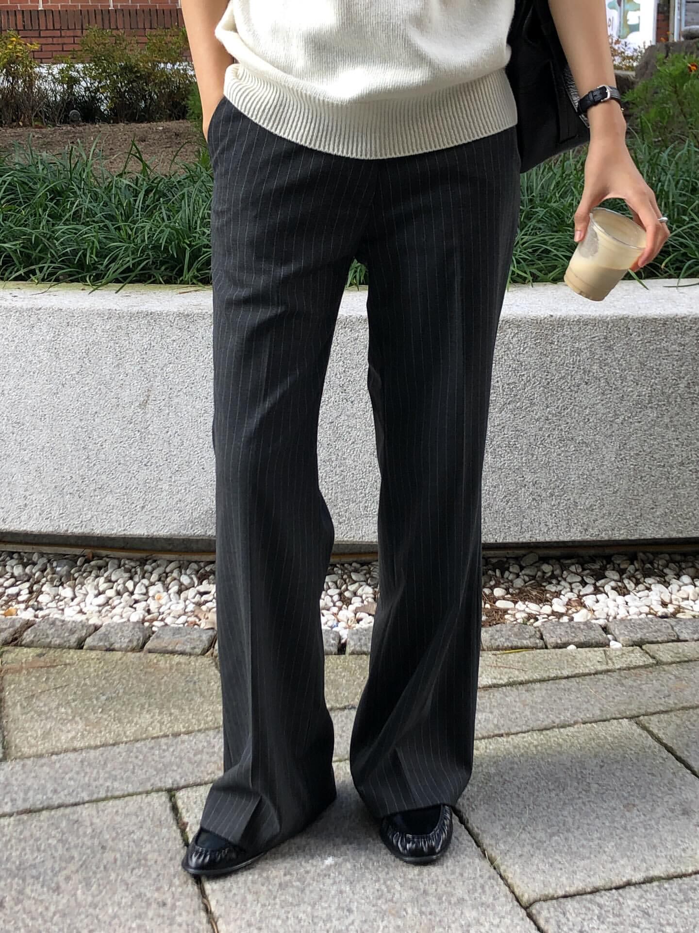 (予約) verveine / Lina pinstripe slacks / 2color