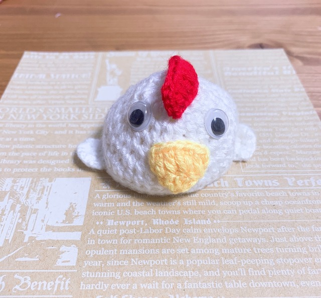 ニワトリ 編み物帽子