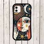 受注生産 iPhoneケース 顔と手のサイケ護符柄｜魔除けアート TALM072B