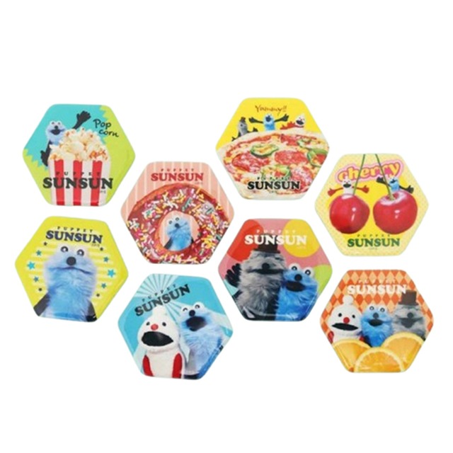 【ロット販売】【8入】パペットスンスン6角形カンバッジコレクション(TD)(8510470)