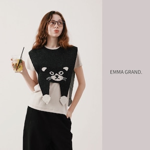 だらんと子猫のニットショルダーケープ E00591