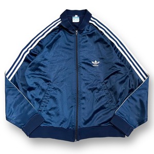 80年代 size:M 【 adidas 】アディダス トラックジャケット エーティーピー ATP ジャージ 三本線 トリコロール 青 白 古着 古着屋 高円寺 ビンテーn40415