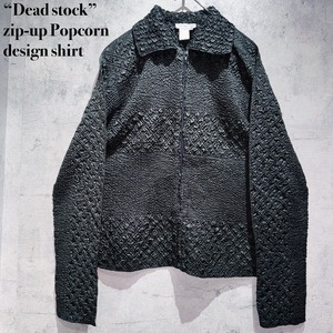 “Dead stock”zip-up Popcorn design shirt
