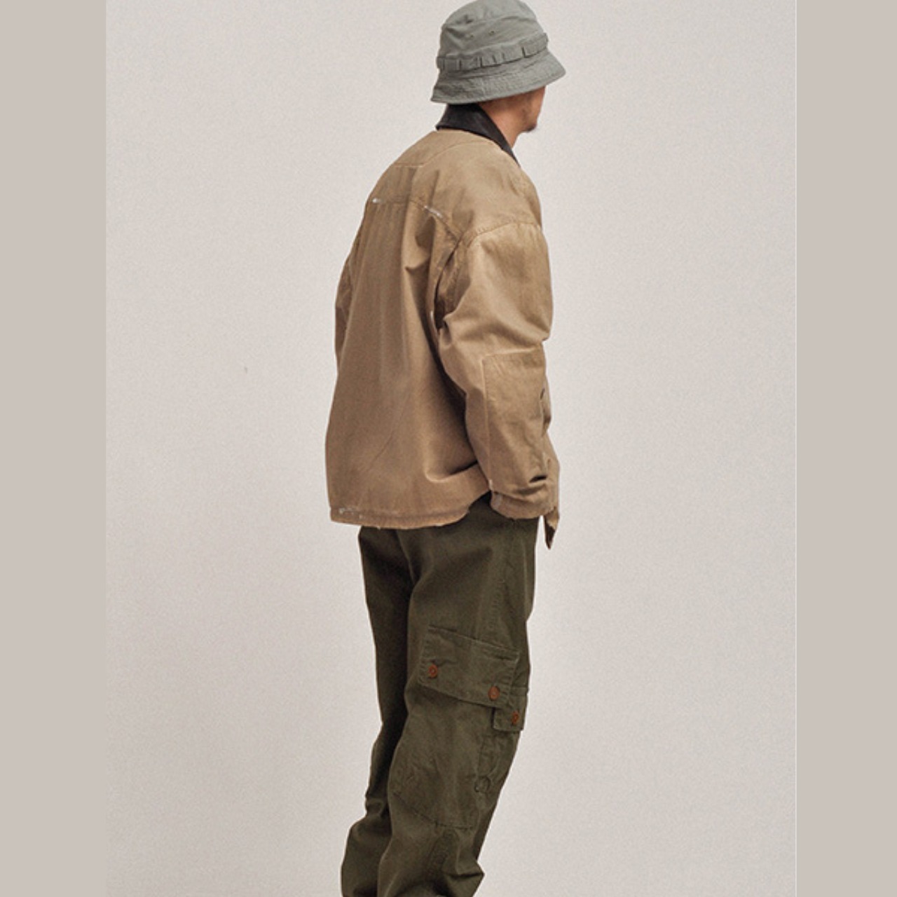ウォッシュド・ミリタリーカバーオールジャケット K5452 - 4
