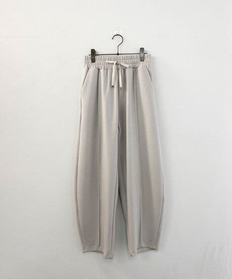 【SELECT】きれいめポンチ素材カーブパンツ