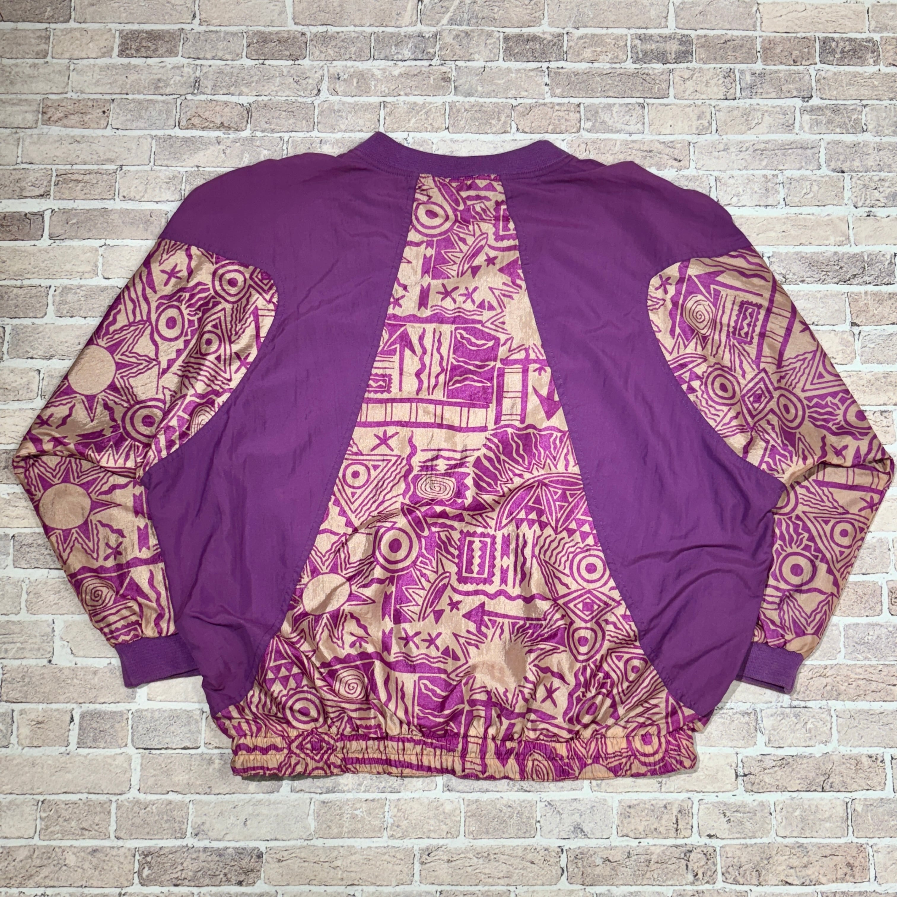  ビンテージ Ⓚadidas 総柄 P/O JACKET PURPLE OLD | safarionline
