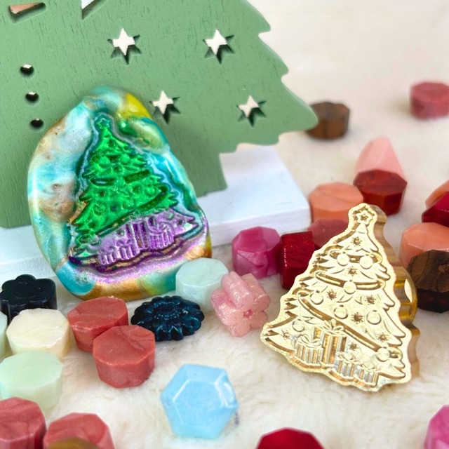 【25ｍｍ】ダイカット　クリスマスプレゼントツリー1