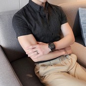 striped slim shirt 00150