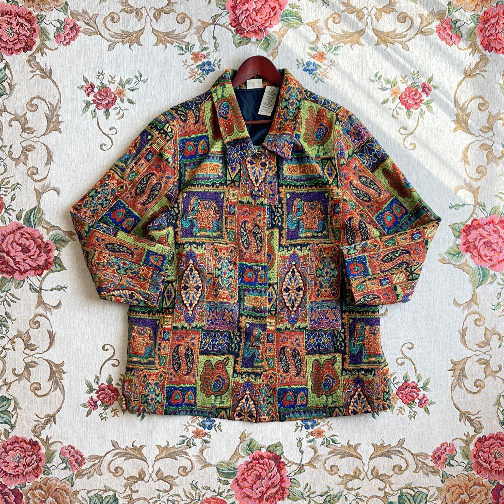 white stag pattern jacket