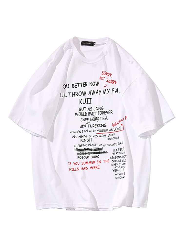 全3色 Tシャツ カットソー プリント カジュアル シンプル