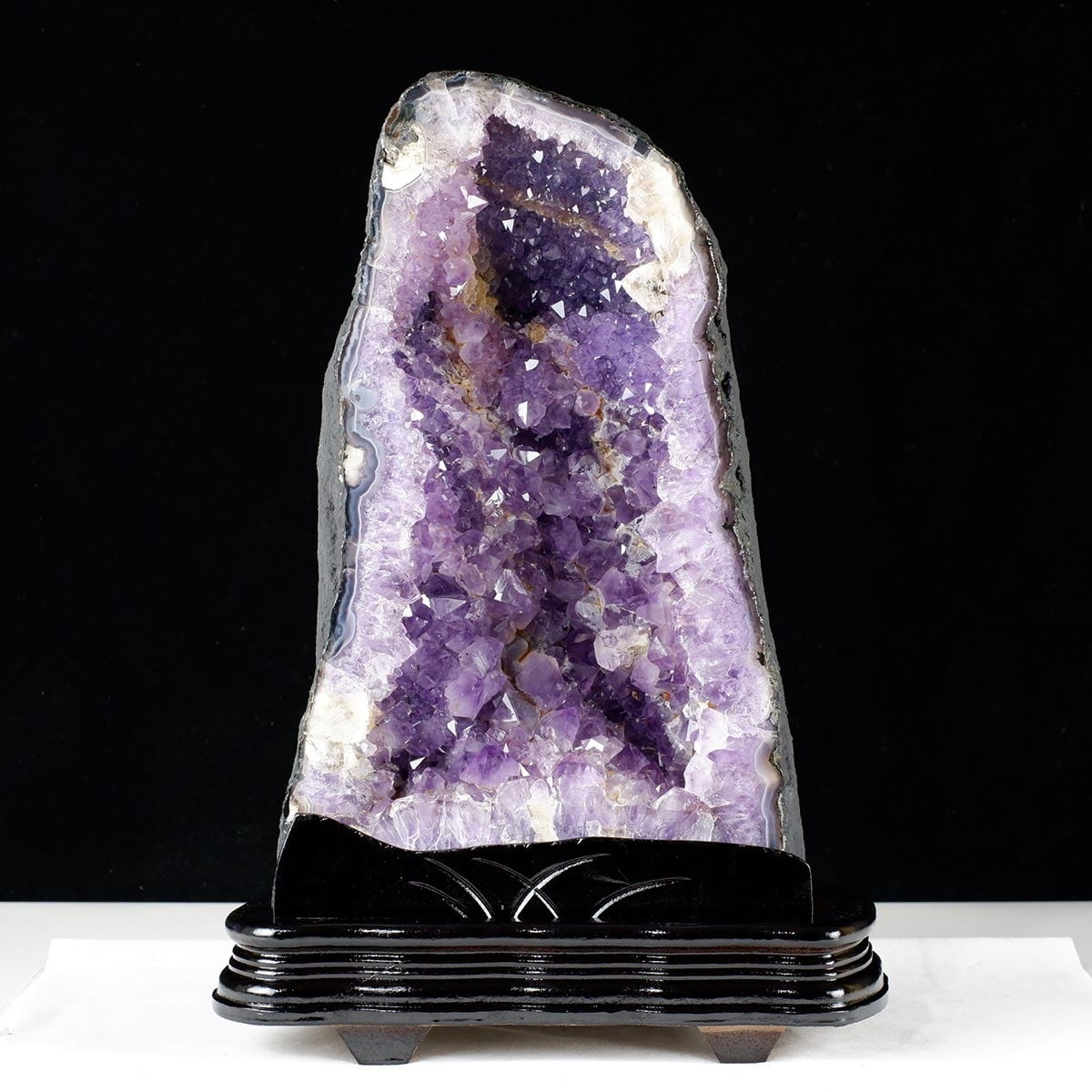 9.5Kg アメジストドーム ブラジル産 アメジスト ドーム 原石 置物 台座付属 一点物 174-2233