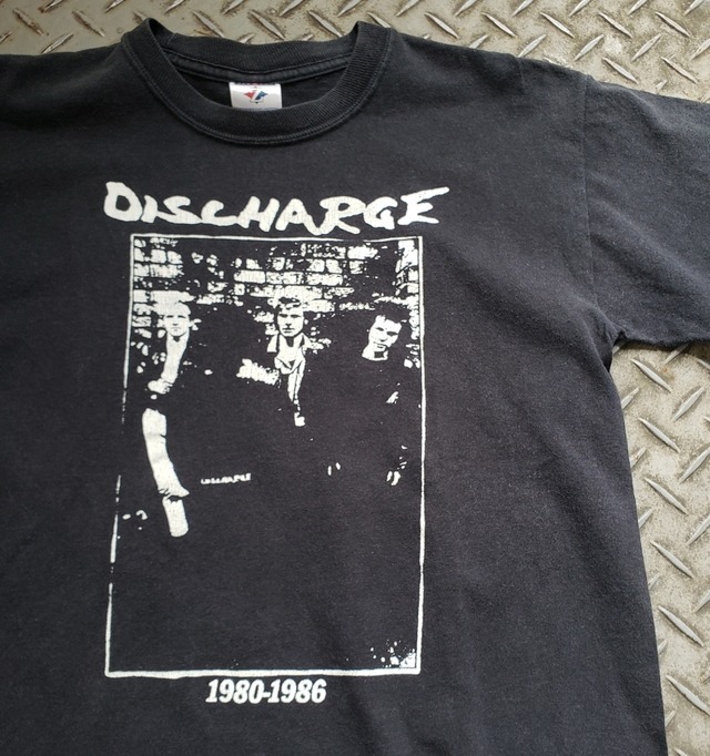 90s Discharge Short Sleeve T-shirt ディスチャージ バンT ハードコア | LITHIUM × Clover