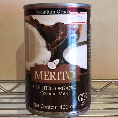 MERITO 有機ココナッツミルク Certified Organic Coconut Milk กะทิออแกนิค 400ml