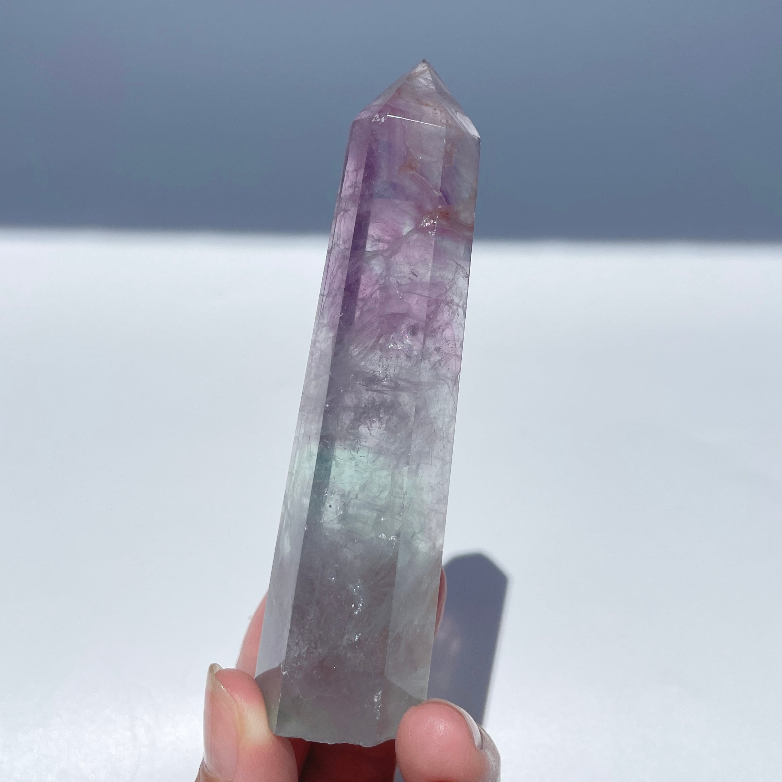 バイカラーフローライト タワー型93◇Fluorite◇天然石・鉱物