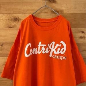 【USA古着】centrikid camp バックプリント ロゴ Tシャツ ビッグサイズ オレンジ US古着 アメリカ古着