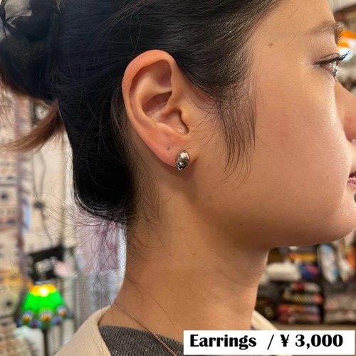 TOPANGA Jewelry　　Skull face earrings　ピアス　シルバー　スカル　ギフト　プレゼント　ジュエリー　