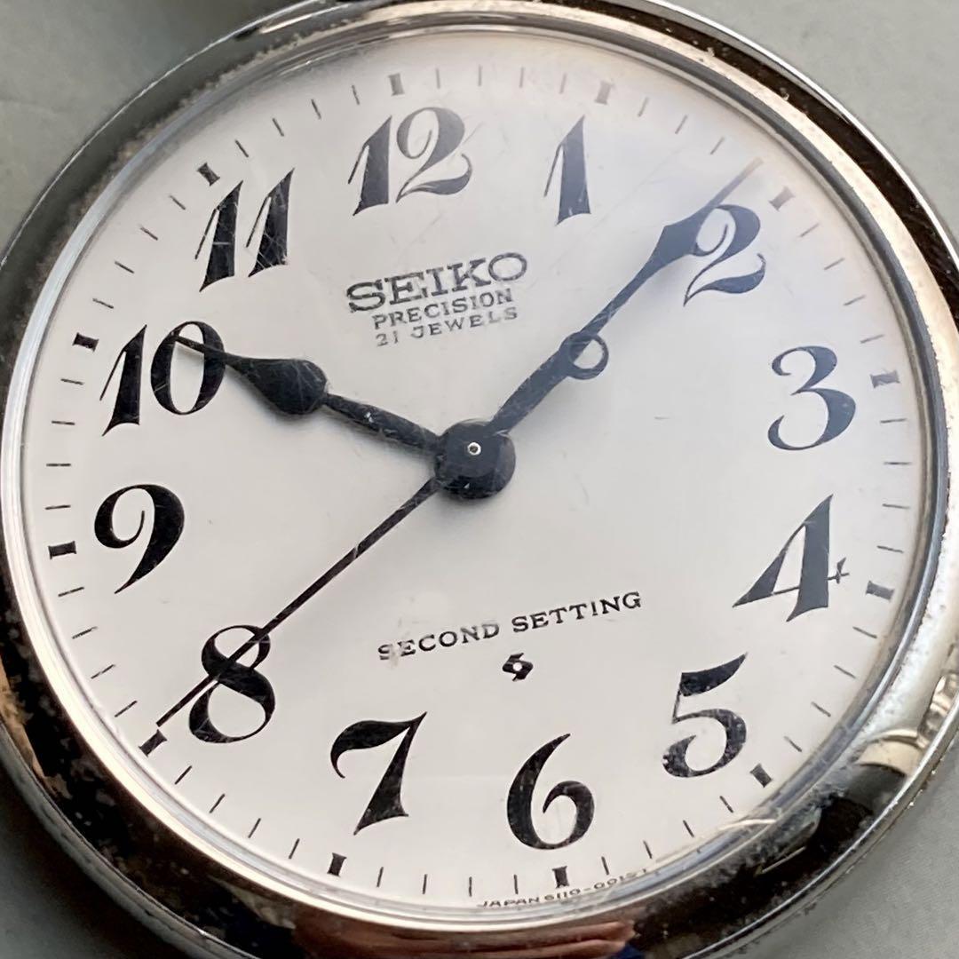 【動作品】セイコー SEIKO アンティーク 懐中時計 1970年代頃 米鉄