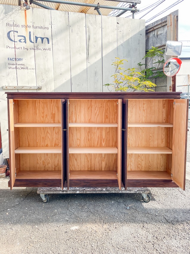 アンティーク調オークキャビネット (靴箱・シューズケース)W2100 輸入住宅向け収納家具