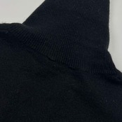 カシミヤ100% CASHMERE カシミヤ タートルネック デザイン 半袖 ニット セーター F/ブラック レディース