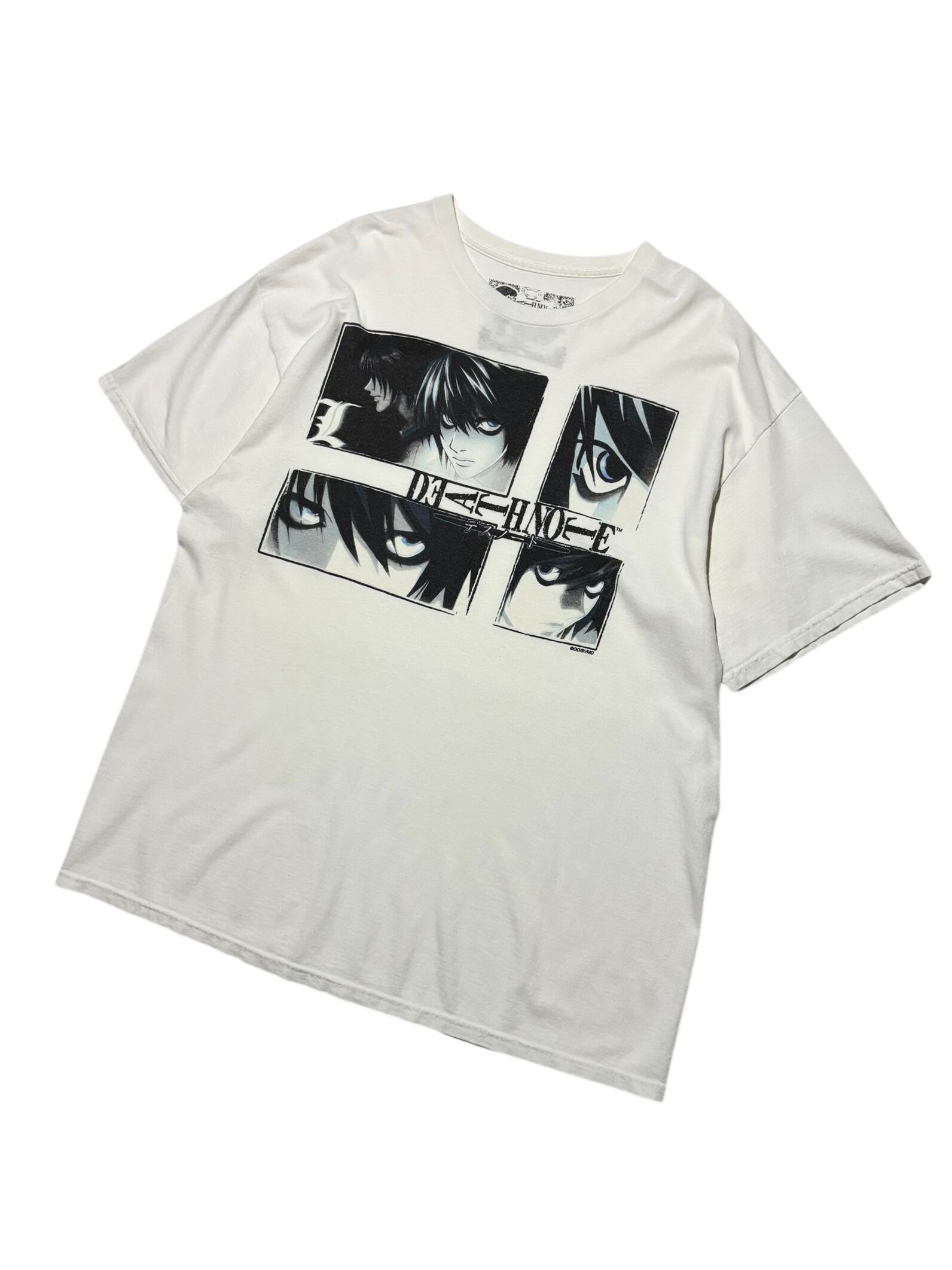 DEATH NOTE “L” グラフィックTシャツ ホワイト XL 正規品 アニメキャラ