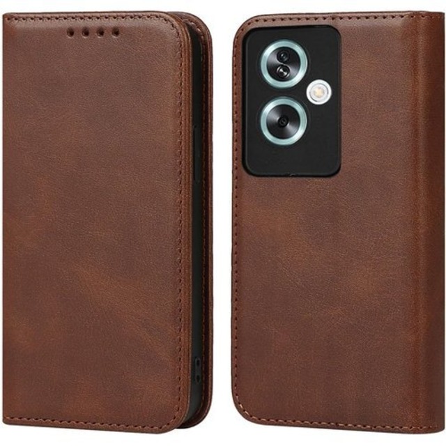 OPPO A79 5G ケース 手帳型 オッポ エー79 5G 手帳ケース CPH2557 A303OP 携帯カバー OPPOA79 手帳 スマホケース おっぽ A79 5G 手帳型カバー おっぽA79ケース A795Gケース CASE 適用 BonwFzin PU レザー ベルトなし マグネット フリップ カードケース カード収納 カード入れ スタンド 落ち着いた色 レトロ ダークブラウン 2370