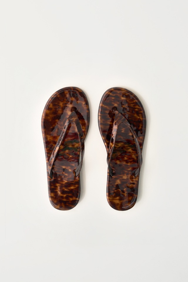 [NOTHING WRITTEN] Glossy leather sandals (Leopard) 正規品 韓国ブランド 韓国通販 韓国代行 韓国ファッション ナッシングリトゥン 日本 店舗