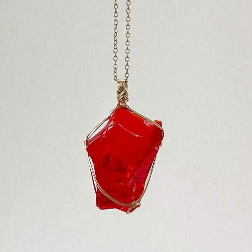アンダラクリスタル（レムリアンサンライズ5）女神巻きペンダントトップ　Andara crystal pendant