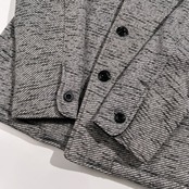 TAKA-Q タカキュー 裏フリース フロントボタン ニット地 ジャケット コート サイズ L /グレー系/メンズ