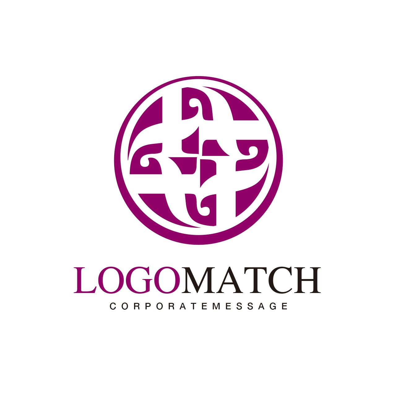 R織りなす模様のロゴ