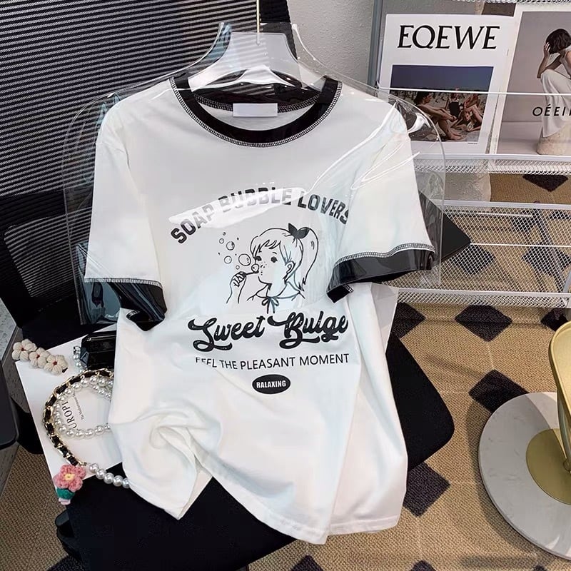 Tシャツ 黒 テニス ストリート Tシャツ ラインストーン ねこ ピンク 黒 白 カジュアル デコレーション ブラウス Tシャツ レオパード ルームウェア 黒 白 ヒョウ柄 トップス ピンク Tシャツ トップス Tシャツ カジュアル 白 ピンク シャツ グラデーション