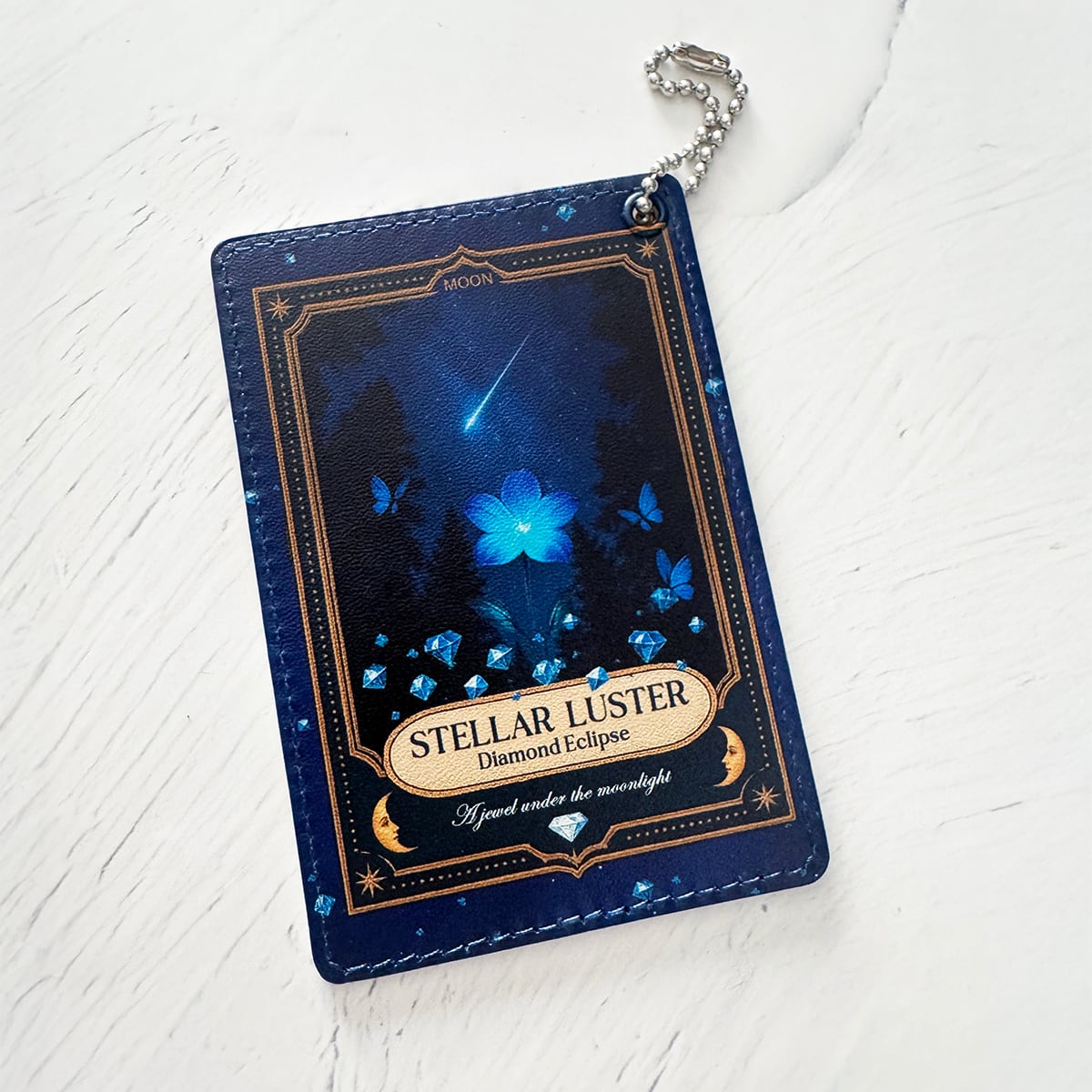 パスケース（小）星空香水瓶 リールストラップ付き | 定期入れ ID