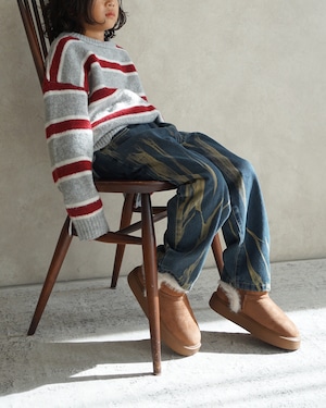 Brush Stroke Denim Pants