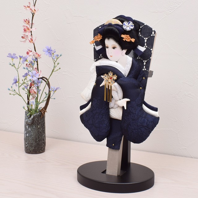 押絵羽子板【京紺】出飾り｜おしゃれ｜モダン｜今どき｜コンパクト｜スタイリッシュ