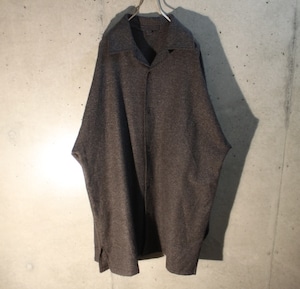 Wool Poly Open Collar Shirt