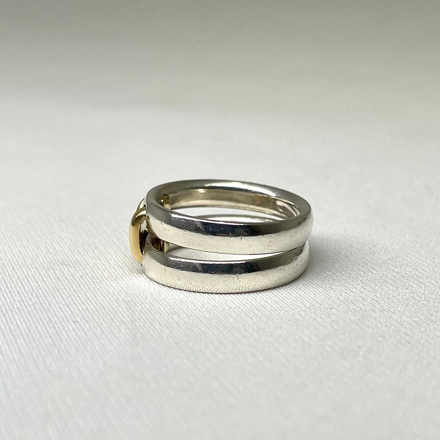 HERMES 約16号 オランプリング K18×シルバー925 シルバー エルメス | 2122 