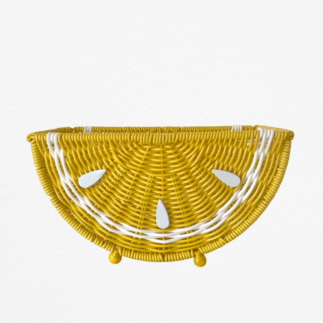 Lemon Slice Rattan Basket レモン 収納 かご バスケット