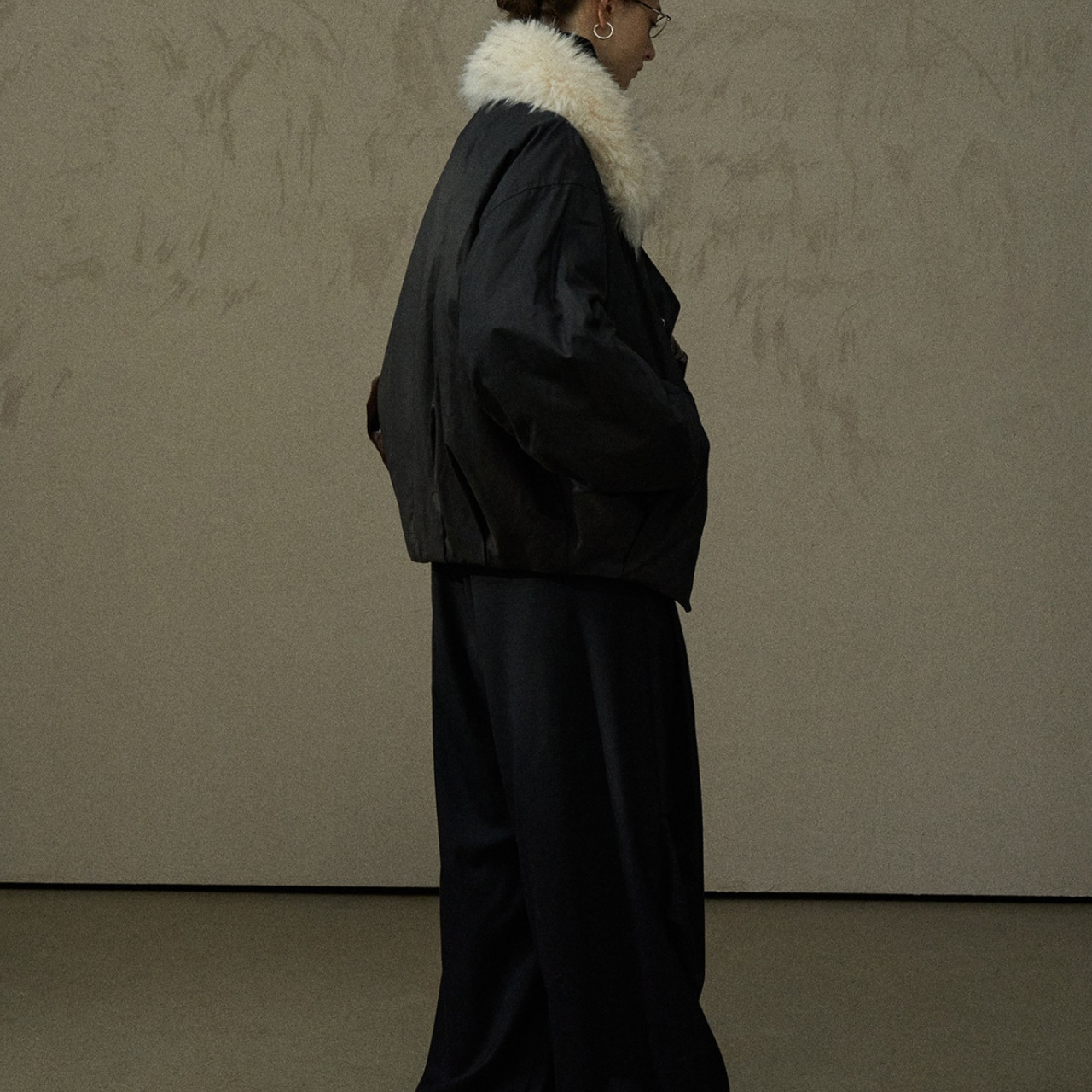 Fur Color Zip-Up Jacket T4046