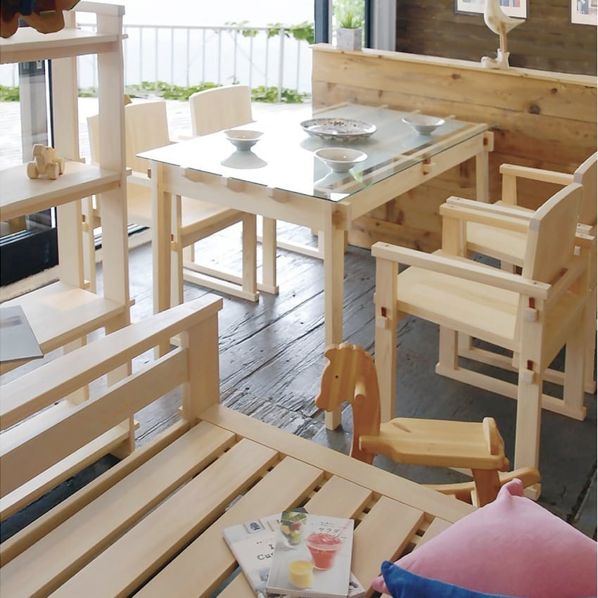 紀州檜（ひのき）無垢材『木組み棚』《受注生産》木工職人造り 木製