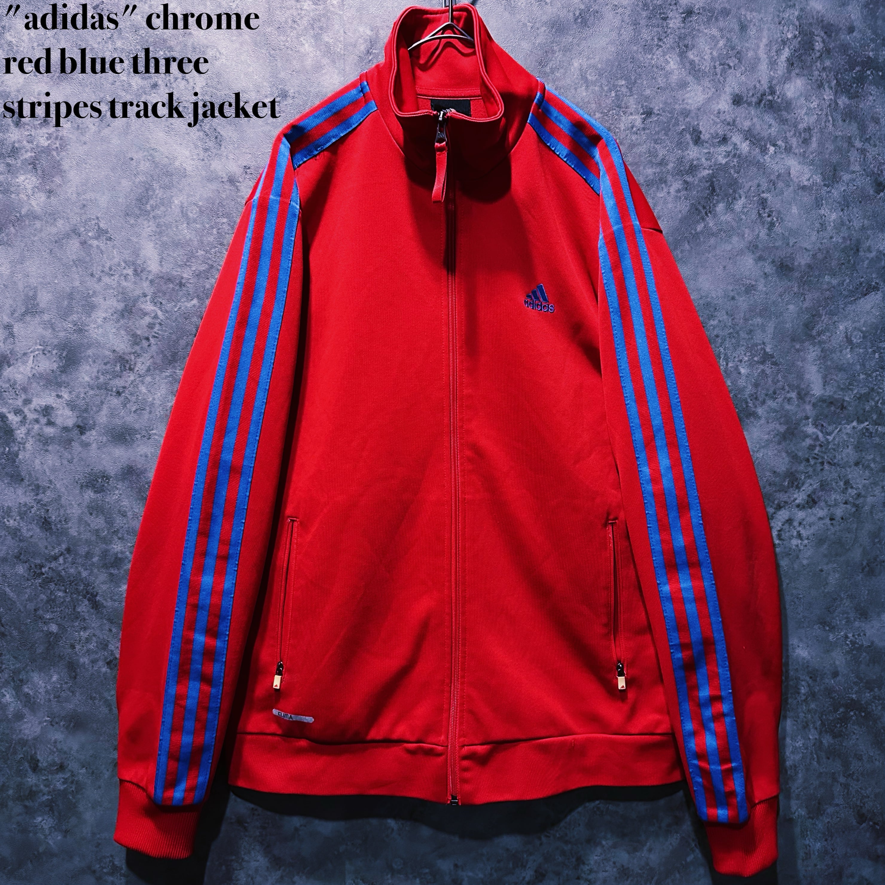 【doppio】"adidas" chrome red blue three stripes track jacket