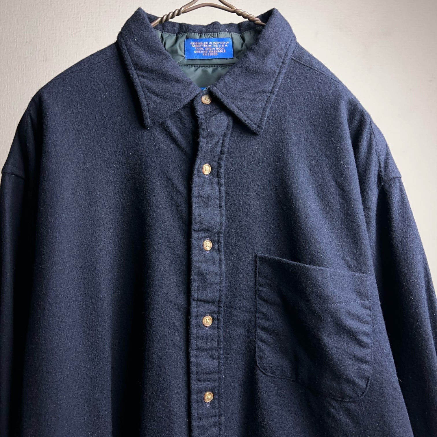 90's~00's PENDLETON Wool Shirt NAVY 90年代 00年代 ペンドルトン
