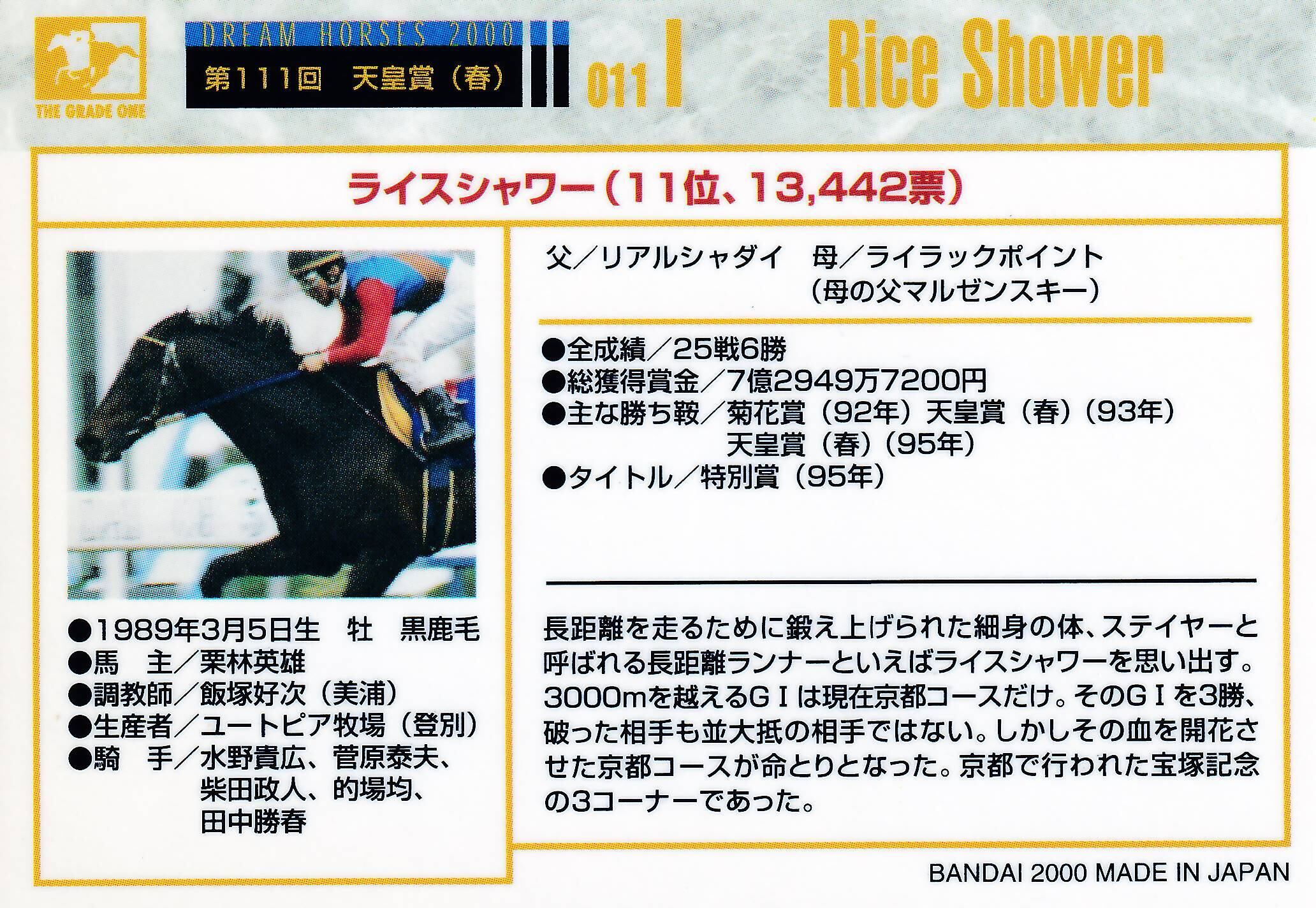 ライスシャワー 第111回 天皇賞(春) パネル