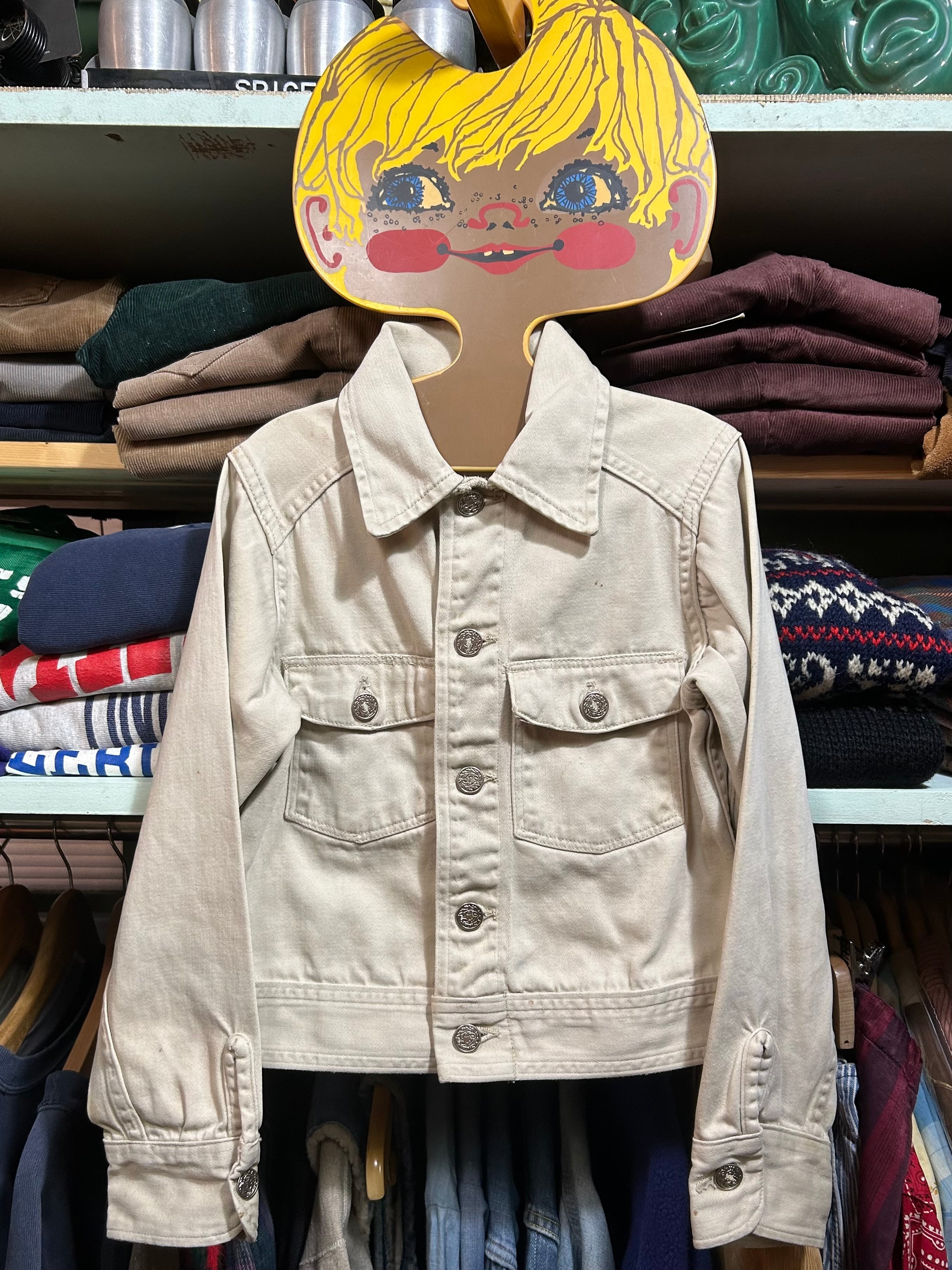 60s〜70s VINTAGE white denim 2nd Tiyp kids jacket
