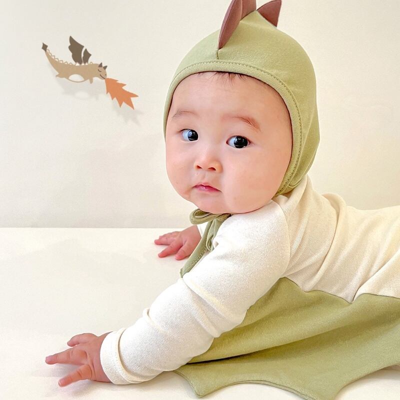 BABY】ドラゴン柄長袖ロンパース | Dreambaby