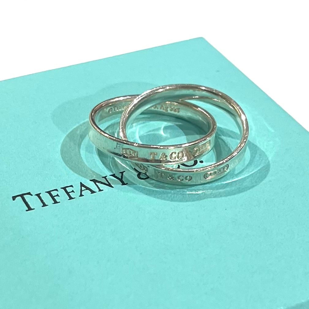 希少【TIFFANY&CO.】2191 1837 名品ダブルリング／シルバー925／20号