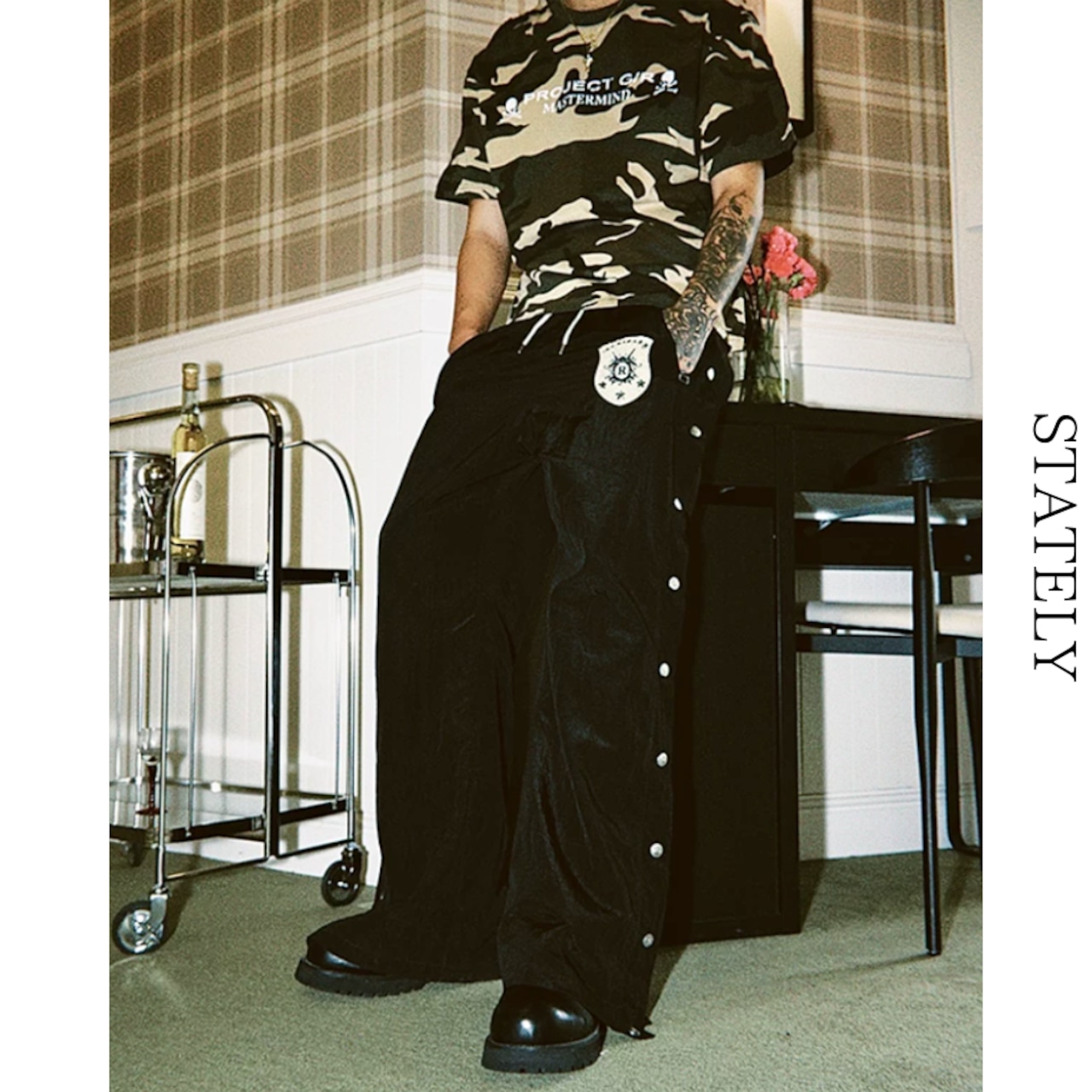 Snap Wide ナイロンパンツ_B191・画像5