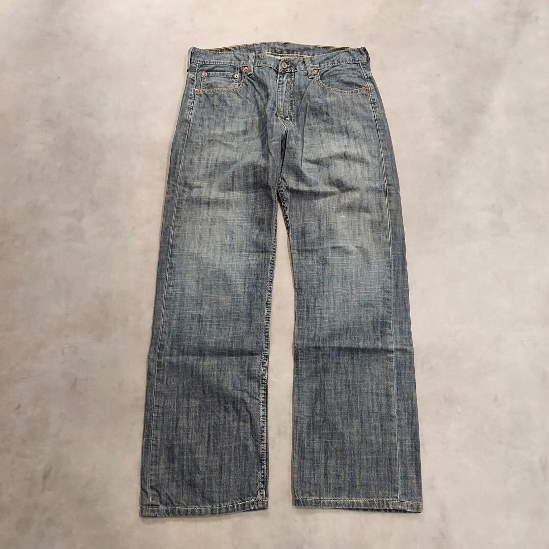リーバイス569 Levis W32 ブルーデニム 青 古着 ヒゲ 16765