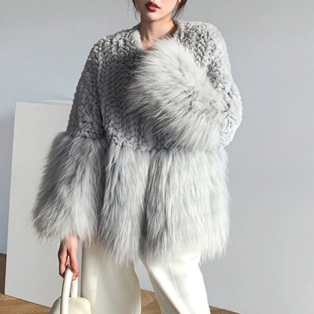 フェイクファードッキングコート 215329