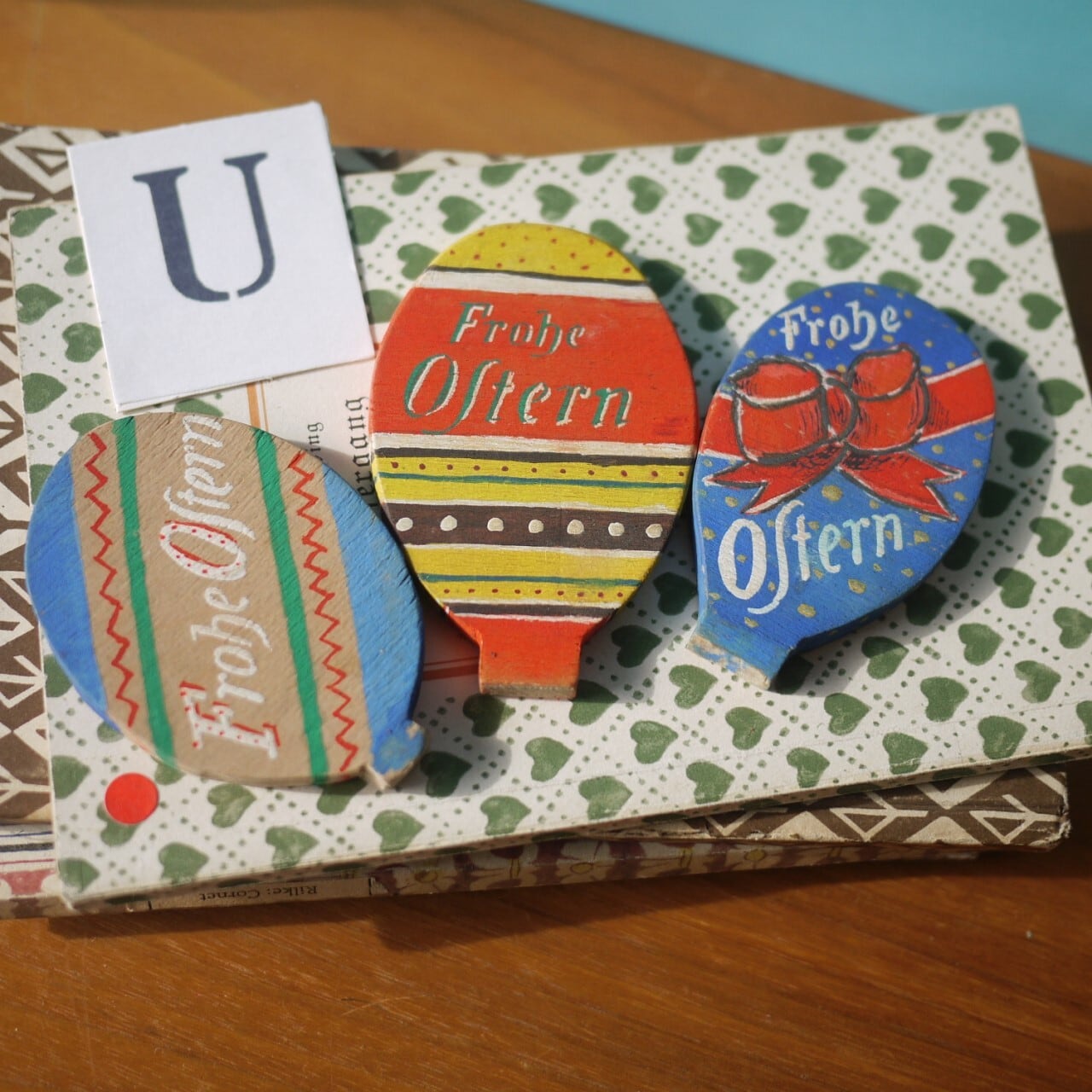 板絵飾り イースターエッグドイツ Märchen-Holzbild